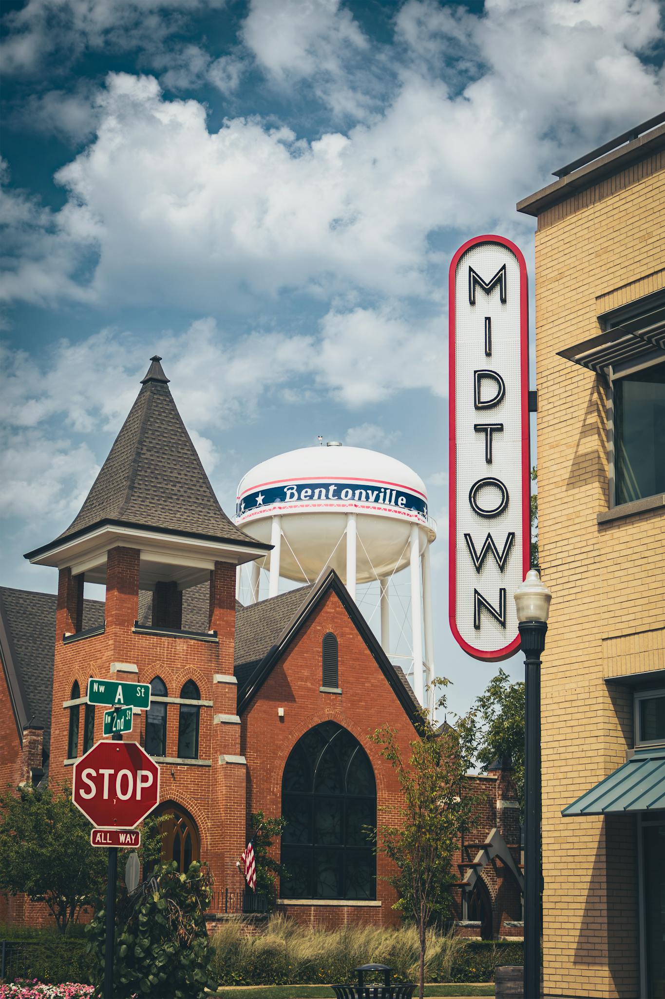 Buildings in Bentonville, Arkansas, USA